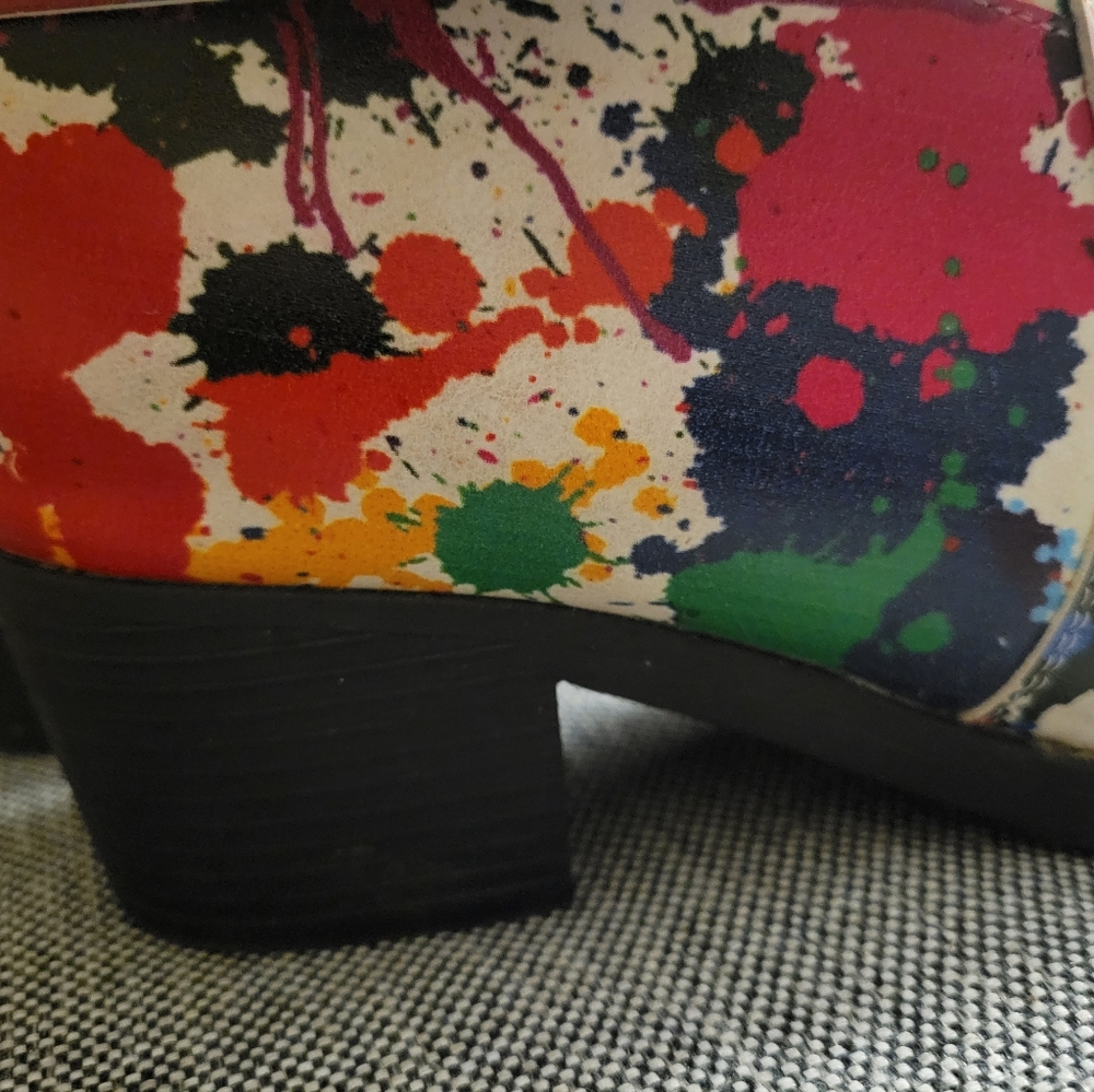 Colorful Splatter Ankle Boots - Picture 2 of 6